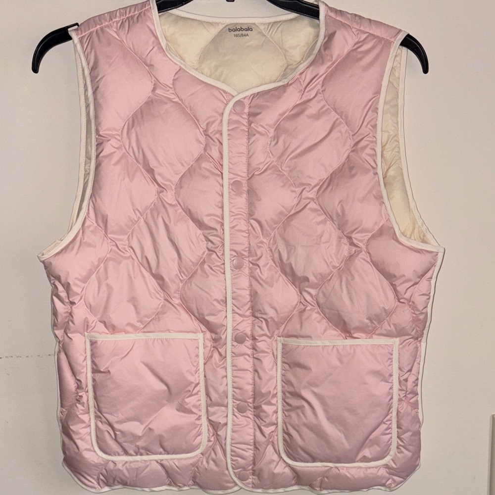 BALABALA girls Pink Quilted down Vest with Pockets 165/84a 13-14 years youth